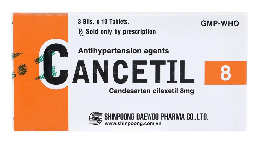 Cancetil 8mg Shinpoong (H/30v)  – Thuốc điều trị tăng huyết áp an toàn, hiệu quả